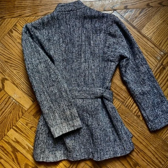 New J. Crew Point Sur Tweed Blazer with Belt, XXS - Picture 5 of 5
